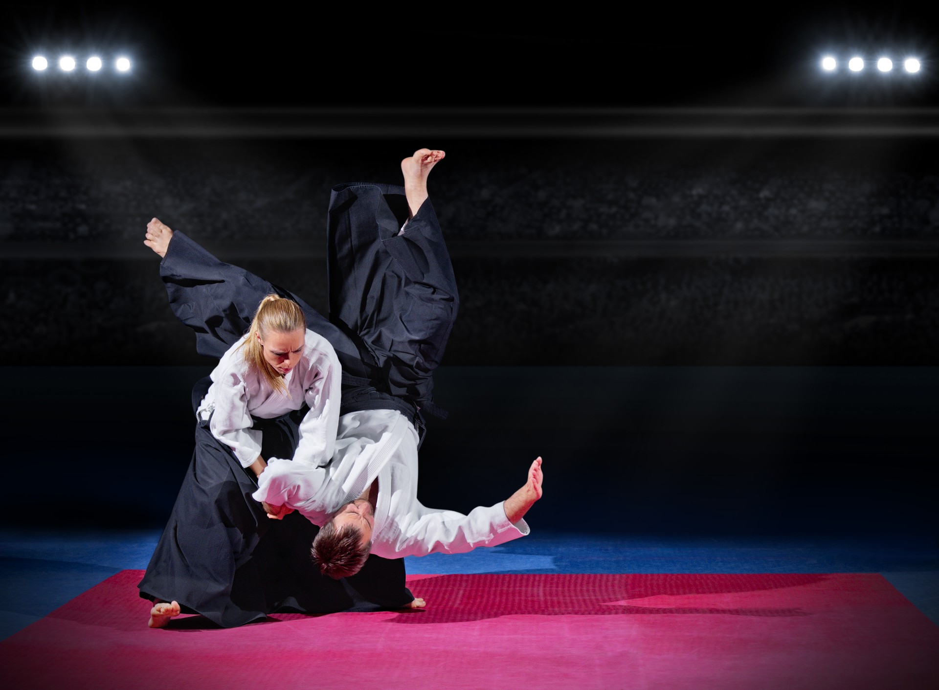 Fight between two aikido fighters